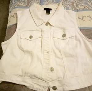 Lane Bryant size 16 white jean jacket